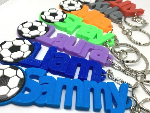 Personalised football keyring - personalised,