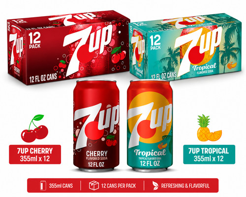 7up cherry tropical - cherry, 12