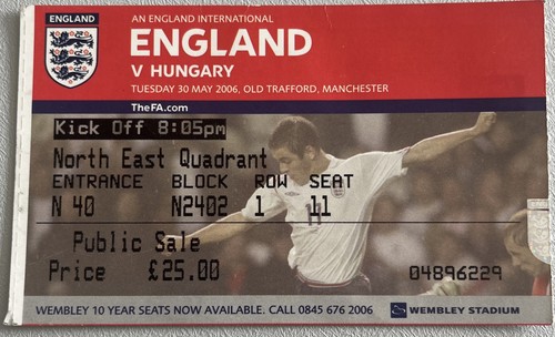 England hungary 5 - england, 30/5/2006