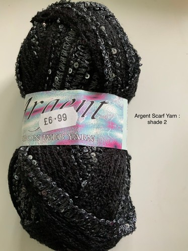 Argent scarf ribbon web yarn - scarf,