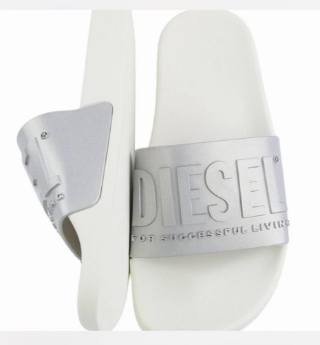 Diesel logo slide sandals - diesel,