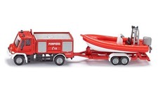 Siku Unimog Fire Truck With Boat Sk1636