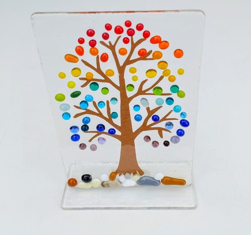 Fused glass rainbow - tree, on