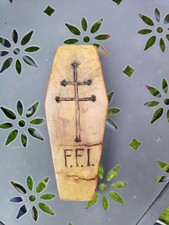 ULTRA RARE ORIGINAL WW2  FFI FRENCH RESISTANCE COLLABORATORS WOODEN DEATH COFFIN