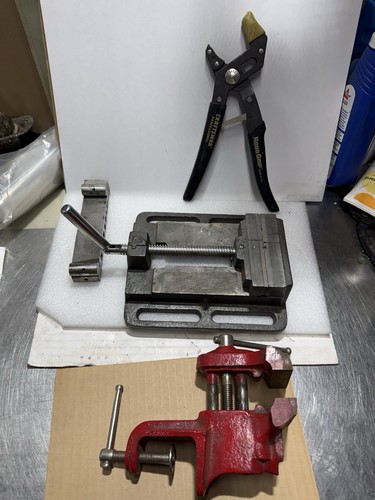 Vintage drill press vise - press,