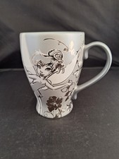 Disney Tinkerbell Large Mug Cup Silver Grey Metallic Disney Store Exclusive
