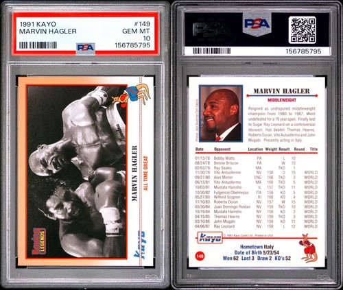 Marvin hagler 149 - psa, gem