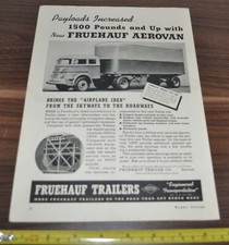 1939 Fruehauf Trailer Truck Ad