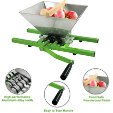 Manual Fruit Crusher Scratter Pulper Apple Cider Press Making Equipment 7L Juice
