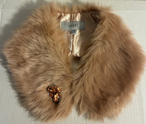 Coast pink faux fur collar - fur,