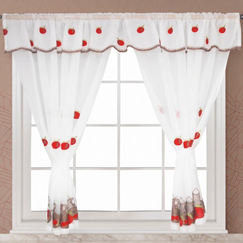 Kitchen curtain embroidered - kitchen,
