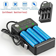 3 Slot Rechargeable 18650 Li-ion Batteries USB 3.7V Battery Charger Doorbell