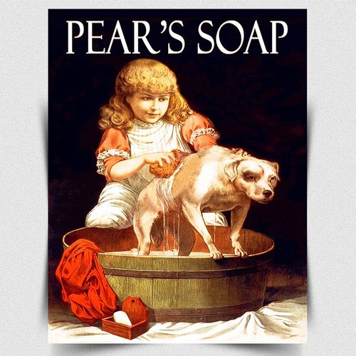 Pears soap metal wall - pears,