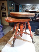 Antique Wood Metal Claw Glass