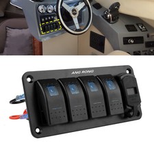 4 Gang USB Rocker Switch Panel