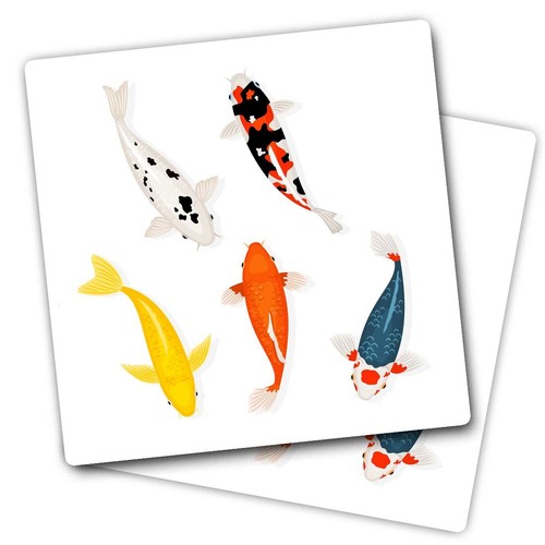Vinyl stickers koi carp - 2x,