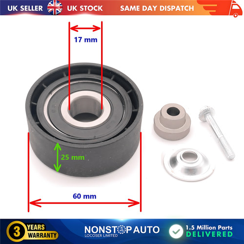 Fan belt tensioner pulley - fan, v