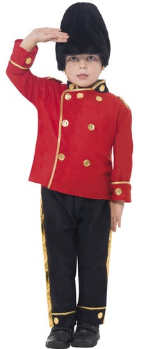 Boy busby red british guard - british,