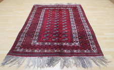 Afghan Carpet Rug Oriental Hand Made Wool Vintage Bokhara 6ft 4" x 4ft 8"
