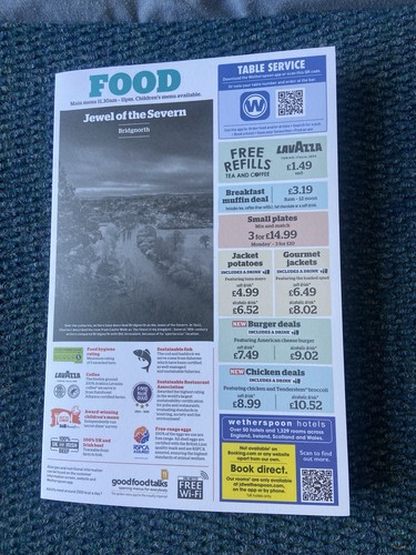 Wetherspoons food and - wetherspoons,
