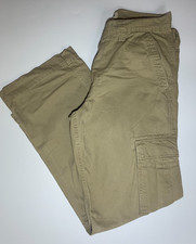 Vintage Levi's Cargoes Pants Trousers W32" L32" Straight Beige Cotton Utility