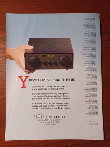 Naim audio vintage advertising - naim,