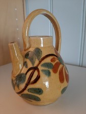 Torquay Ware, Aller Vale Pottery, Yellow Barbotine Water JUG