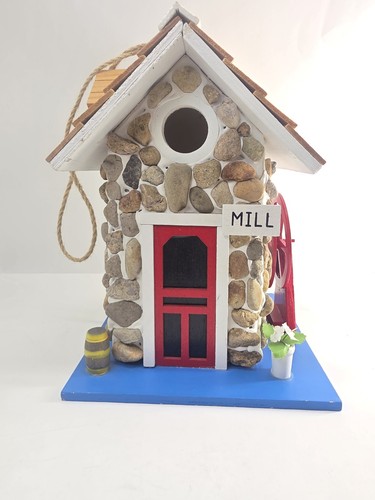 Decorative wooden birdhouse - wooden,