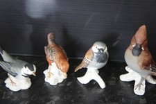 4 x GOEBEL BIRD FIGURES - SPARROW WAGTAIL TIT ETC