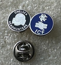 Collectable Chelsea & Glasgow Rangers Supporter Enamel Badge Hooligan Firms