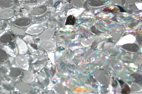 Sew teardrop faceted beads - sew,