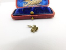 Sterling Silver Lucky Irish Shamrock Charm Pendant Vintage c1970