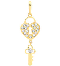 9CT GOLD  PADLOCK PENDANT