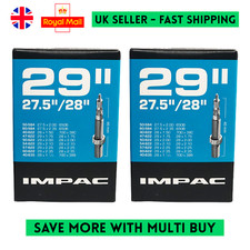 2 X IMPAC 29" Inch MTB Inner Tubes - SV29 40mm PRESTA VALVE (40/60-584/635) Tube