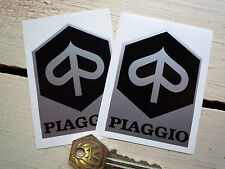 PIAGGIO Black & Silver Scooter STICKERS 3" Pair Moped Vespa Classic Motorcycle