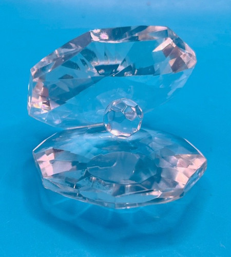 Vintage crystal oyster clam - crystal,