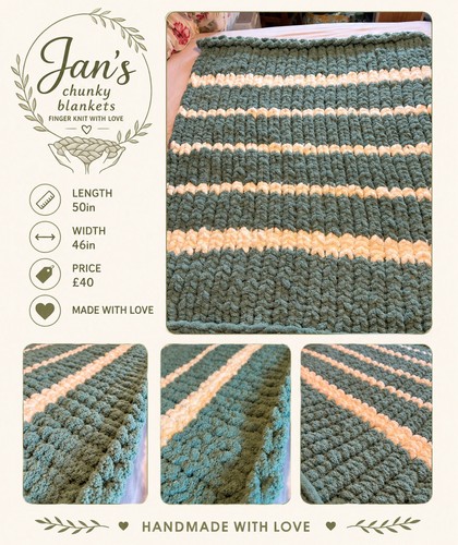 Jan chunky blankets handmade - jan's,