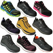 ** MENS SAFETY BOOTS TRAINERS SHOES WORK STEEL TOE CAP HIKER ANKLE WOMENS 3-13UK