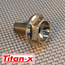 Suzuki GSXR front wheel spindle bolt Titanium drilled M18x1.5