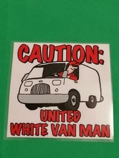Caution United white van man