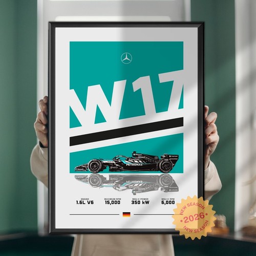 Mercedes w17 poster f1 - w17,, car
