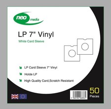 Pack of 50 White 7" LP Vinyl