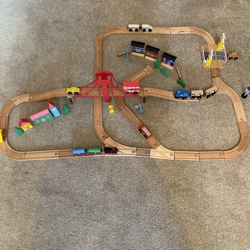 Wooden train set - wooden,
