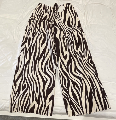 Zara brown ecru zebra print - zara,