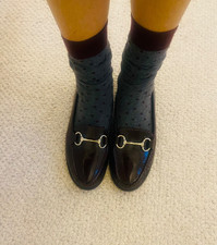 CARVELA DEEP RICH BURGANDY PATENT LEATHER LOAFERS WITH SNAFFLE DETAILS - SIZE 39