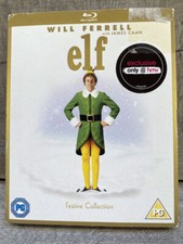 Elf Movie Blu Ray UK Release with Slip Case HMV 2008 Will Ferrell James Caan