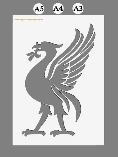Mylar stencil liver bird - stencil,, 'liver
