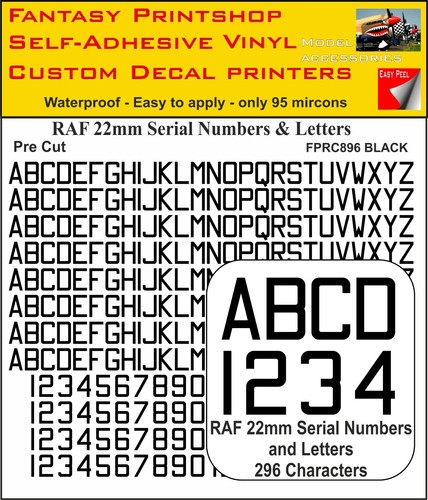 Vinyl sticker decals raf - rc,