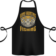 Gone Hunting Then Fishing Funny Hunter Cotton Apron 100% Organic