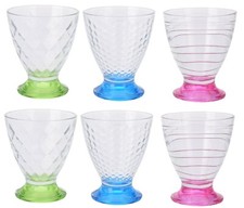 Set of 6 Large Glass Ice Cream